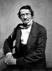 desenhista húngaro Moses Saphir fotografado por Nadar, c.1857