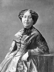 escritor George Sand (1804-1876) c. 1860, foto de Nadar may 1852