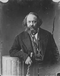 Mikhail Bakunin, revolucionário russo e teórico do anarquismo, c1863