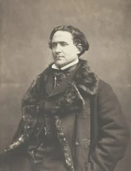 Retrato de La Fontaine, c. 1854-1860.