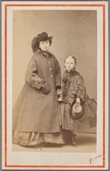 Retrato de Jadwiga Garczyńska, nascida Pruszak (1834-1917), com a filha