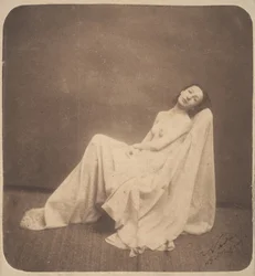 [Modelo sentado, parcialmente drapeado], 1856-59.