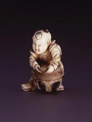 Netsuke, retratando um karako, c.1830 (marfim)