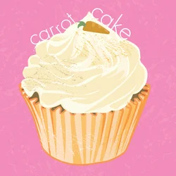 Cupcake de bolo de cenoura, 2019