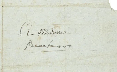 Carta para Josephine de Beauharnais