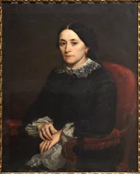 Retrato de uma mulher gentil (óleo sobre tela)