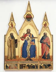 A Santíssima Trindade com São Romualdo e Santo André, 1365 (têmpera no painel)