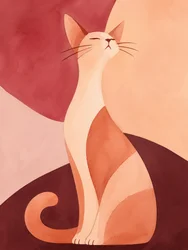 Gato em aquarela abstrata