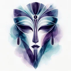 Máscara abstrata enigmática