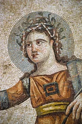 Mosaico romano na villa Casa de Aion