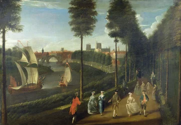 The New Terrace Walk, York (óleo sobre tela)