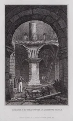 Interior da Grande Torre do Castelo de Richmond (gravura)