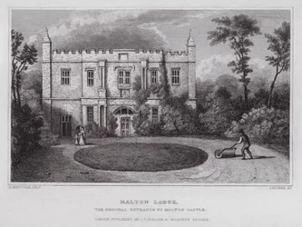 Malton Lodge, a Entrada Original do Castelo de Malton (gravura)