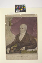 John Quincy Adams (litografia colorida à mão)