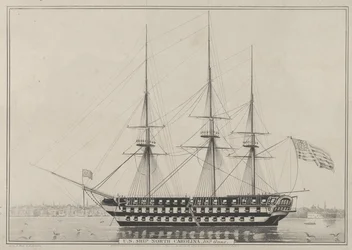Navio dos EUA North Carolina, 102 Guns, 1843., 1843.