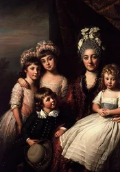 Lady Cooper com a sua família