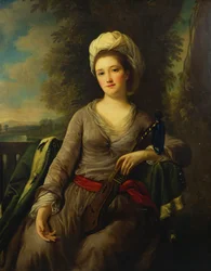 Retrato de uma senhora, pensada para ser a sra. Wells