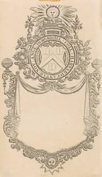 Estante do Harvard College com o selo de Cristo e da Igreja