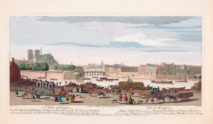 Vista de Paris, França, do século XVIII