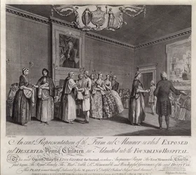 Uma Representação Exata da Forma e Forma em Que Crianças Jovens Expostas e Desertas são admitidas no Foundling Hospital, 1749