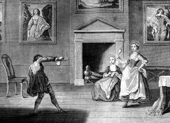 Raquete e volante, 1743.