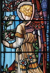 O anjo Gabriel, c.1863 (vitral)