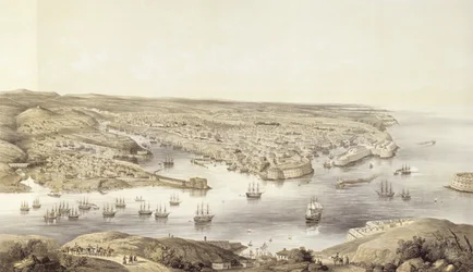 Sebastopol em toda sua glória, 1848, gravado por dia e filho, publicado em 1857