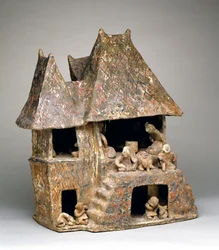 Casa na plataforma (louça de barro)