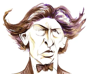Ferruccio Busoni - caricatura colorida