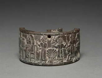 Banquete Pyxis, 800-750 aC (esteatita)