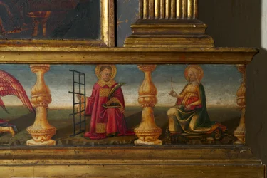 Detalhe da Coroação da Virgem (tempera na madeira)