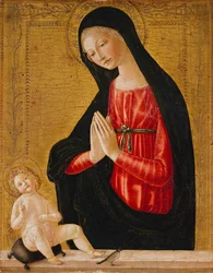 A Madonna adorando o Menino