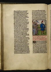 Harley MS 4425 f.18v Amors (o Deus do Amor) e L