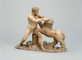 Hércules lutando com o Leão Nemean (alabastro)