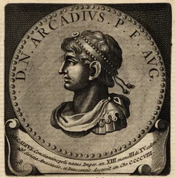 Retrato do Imperador Romano Arcadius.