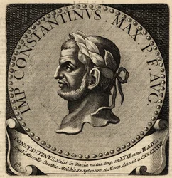 Retrato do Imperador Romano Constantino, o Grande.