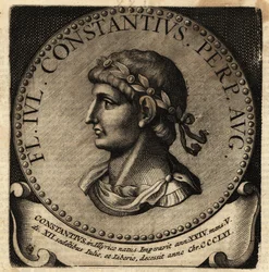 Retrato do Imperador Romano Constâncio II.