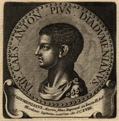 Retrato do Imperador Romano Diadumenian.