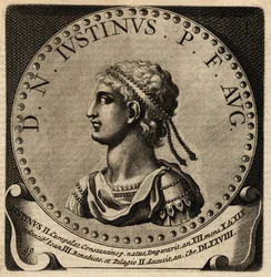 Retrato do Imperador Romano Justino II.