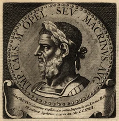 Retrato do Imperador Romano Macrinus.