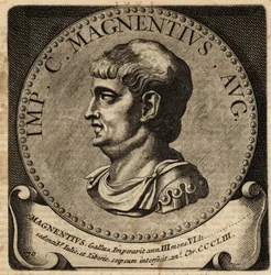 Retrato do Imperador Magnâncio Romano.