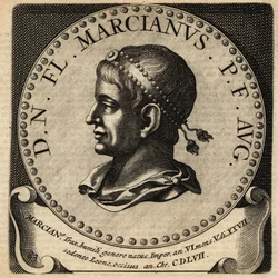 Retrato do Imperador Romano Marciano.