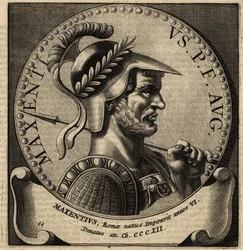 Retrato do Imperador Romano Maxentius.