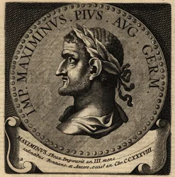 Retrato do Imperador Romano Maximinus Thrax.