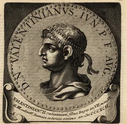 Retrato do Imperador romano Valentim II.