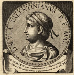 Retrato do Imperador Romano Valentin I.