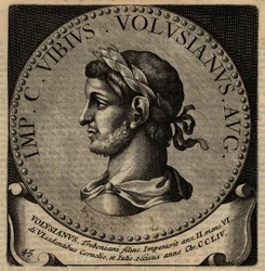Retrato do Imperador Romano Volusiano.