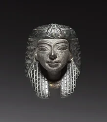 Montagem de bronze de um "Shawabty Bundle": Cabeça, final da dinastia 18 a 19, c.1336-1256 aC