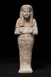 Ushabti para uma mulher chamada Wia, Ramesside Period (calcário)
