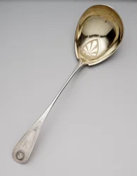 Concha de sopa, c.1860 (moeda em prata e dourada)
